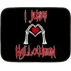 I Just Love Halloween Double Sided Fleece Blanket (mini)  by Valentinaart