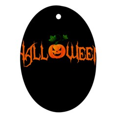 Halloween Oval Ornament (two Sides) by Valentinaart