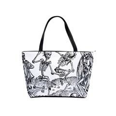 Skeletons - Halloween Shoulder Handbags by Valentinaart