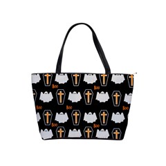 Ghost And Chest Halloween Pattern Shoulder Handbags by Valentinaart