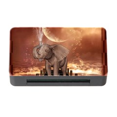 Cute Baby Elephant On A Jetty Memory Card Reader With Cf by FantasyWorld7