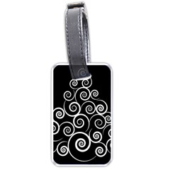 Abstract Spiral Christmas Tree Luggage Tags (one Side)  by Mariart