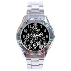 Abstract Spiral Christmas Tree Stainless Steel Analogue Watch by Mariart