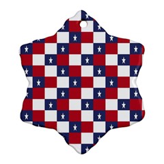 American Flag Star White Red Blue Ornament (snowflake)