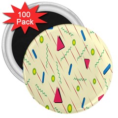 Background  With Lines Triangles 3  Magnets (100 Pack)