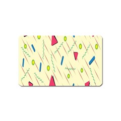 Background  With Lines Triangles Magnet (name Card)