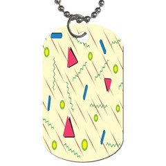 Background  With Lines Triangles Dog Tag (one Side) by Mariart