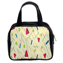 Background  With Lines Triangles Classic Handbags (2 Sides)