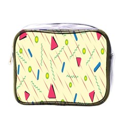 Background  With Lines Triangles Mini Toiletries Bags by Mariart