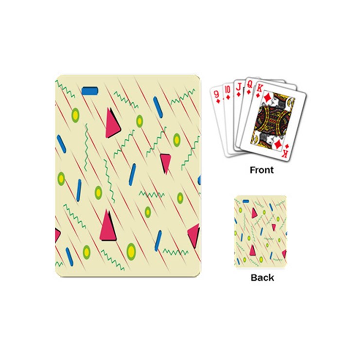 Background  With Lines Triangles Playing Cards (Mini) 