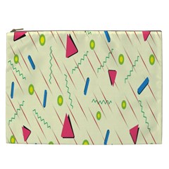 Background  With Lines Triangles Cosmetic Bag (xxl) 