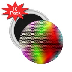 Abstract Rainbow Pattern Colorful Stars Space 2 25  Magnets (10 Pack) 