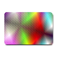 Abstract Rainbow Pattern Colorful Stars Space Small Doormat  by Mariart