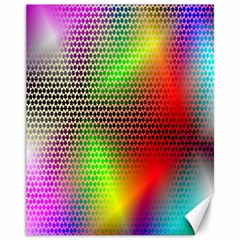 Abstract Rainbow Pattern Colorful Stars Space Canvas 11  X 14  