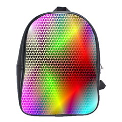 Abstract Rainbow Pattern Colorful Stars Space School Bag (large) by Mariart