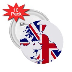 Britain Flag England Nations 2.25  Buttons (10 pack) 