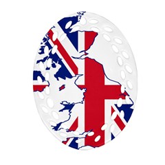 Britain Flag England Nations Oval Filigree Ornament (Two Sides)