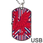 Alternatively Mega British America Red Dragon Dog Tag USB Flash (One Side) Front