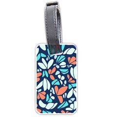 Blue Tossed Flower Floral Luggage Tags (two Sides) by Mariart