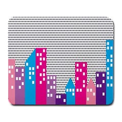 Building Polka City Rainbow Large Mousepads by Mariart