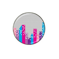 Building Polka City Rainbow Hat Clip Ball Marker by Mariart