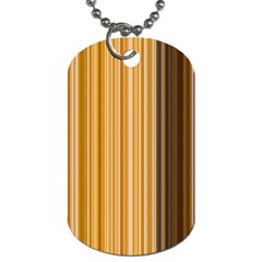 Brown Verticals Lines Stripes Colorful Dog Tag (two Sides) by Mariart