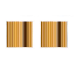 Brown Verticals Lines Stripes Colorful Cufflinks (square) by Mariart
