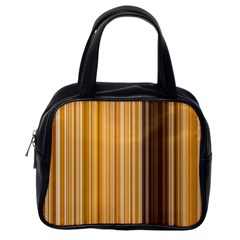 Brown Verticals Lines Stripes Colorful Classic Handbags (one Side)