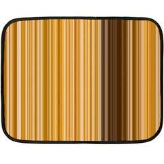 Brown Verticals Lines Stripes Colorful Double Sided Fleece Blanket (mini)  by Mariart