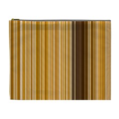 Brown Verticals Lines Stripes Colorful Cosmetic Bag (xl) by Mariart