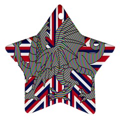 Alternatively Mega British America Dragon Illustration Ornament (star)