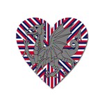 Alternatively Mega British America Dragon Illustration Heart Magnet Front