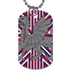 Alternatively Mega British America Dragon Illustration Dog Tag (one Side)