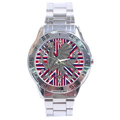 Alternatively Mega British America Dragon Illustration Stainless Steel Analogue Watch by Mariart