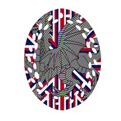 Alternatively Mega British America Dragon Illustration Oval Filigree Ornament (two Sides) by Mariart