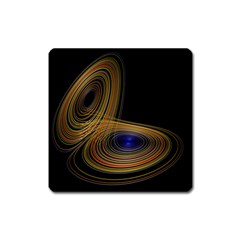 Wondrous Trajectorie Illustrated Line Light Black Square Magnet by Mariart