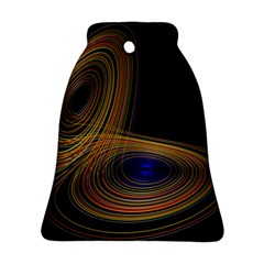 Wondrous Trajectorie Illustrated Line Light Black Bell Ornament (two Sides) by Mariart