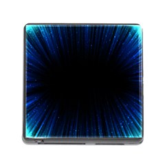Colorful Light Ray Border Animation Loop Blue Motion Background Space Memory Card Reader (square) by Mariart