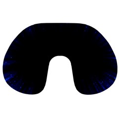 Colorful Light Ray Border Animation Loop Blue Motion Background Space Travel Neck Pillows by Mariart
