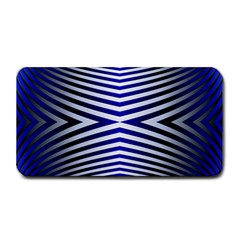 Blue Lines Iterative Art Wave Chevron Medium Bar Mats by Mariart