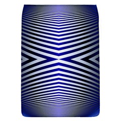 Blue Lines Iterative Art Wave Chevron Flap Covers (s) 