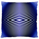 Blue Lines Iterative Art Wave Chevron Standard Flano Cushion Case (One Side) Front