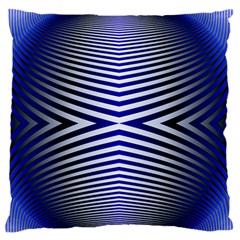 Blue Lines Iterative Art Wave Chevron Standard Flano Cushion Case (two Sides) by Mariart