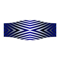 Blue Lines Iterative Art Wave Chevron Stretchable Headband by Mariart