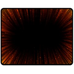 Colorful Light Ray Border Animation Loop Orange Motion Background Space Fleece Blanket (medium)  by Mariart