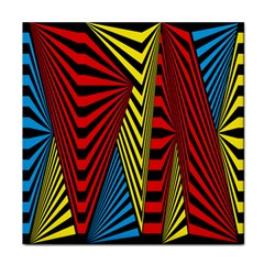 Door Pattern Line Abstract Illustration Waves Wave Chevron Red Blue Yellow Black Face Towel