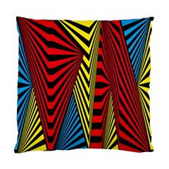 Door Pattern Line Abstract Illustration Waves Wave Chevron Red Blue Yellow Black Standard Cushion Case (two Sides)