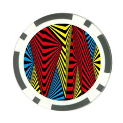 Door Pattern Line Abstract Illustration Waves Wave Chevron Red Blue Yellow Black Poker Chip Card Guard (10 Pack) by Mariart