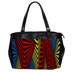 Door Pattern Line Abstract Illustration Waves Wave Chevron Red Blue Yellow Black Office Handbags