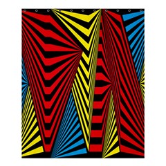 Door Pattern Line Abstract Illustration Waves Wave Chevron Red Blue Yellow Black Shower Curtain 60  X 72  (medium) 